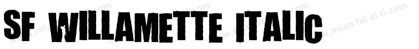 SF Willamette Italic字体转换